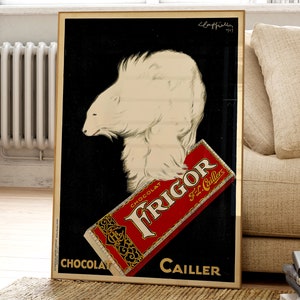 1929 Frigor Cailler Schokoladentafel Poster - Wandkunst - Grafikposter - Vintage Print - Posterkunst - Vintage Poster