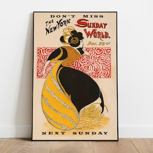 The New York Sunday World Poster - December 22nd - Wall Art - Graphic Poster - Vintage Print - Poster Art - Vintage Poster