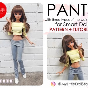 Smart Doll Pattern of jersey PANTS in digital PDF format and for dolls similar sizes 1/3 scale BJD.