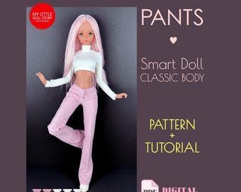 Smart Doll Pattern of PANTS in digital PDF format and for dolls similar sizes 1/3 scale BJD.