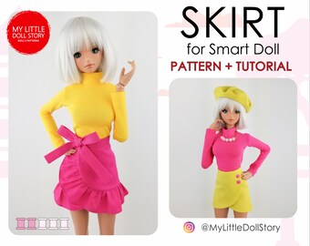 Smart Doll Pattern of the SKIRT in digital PDF format.