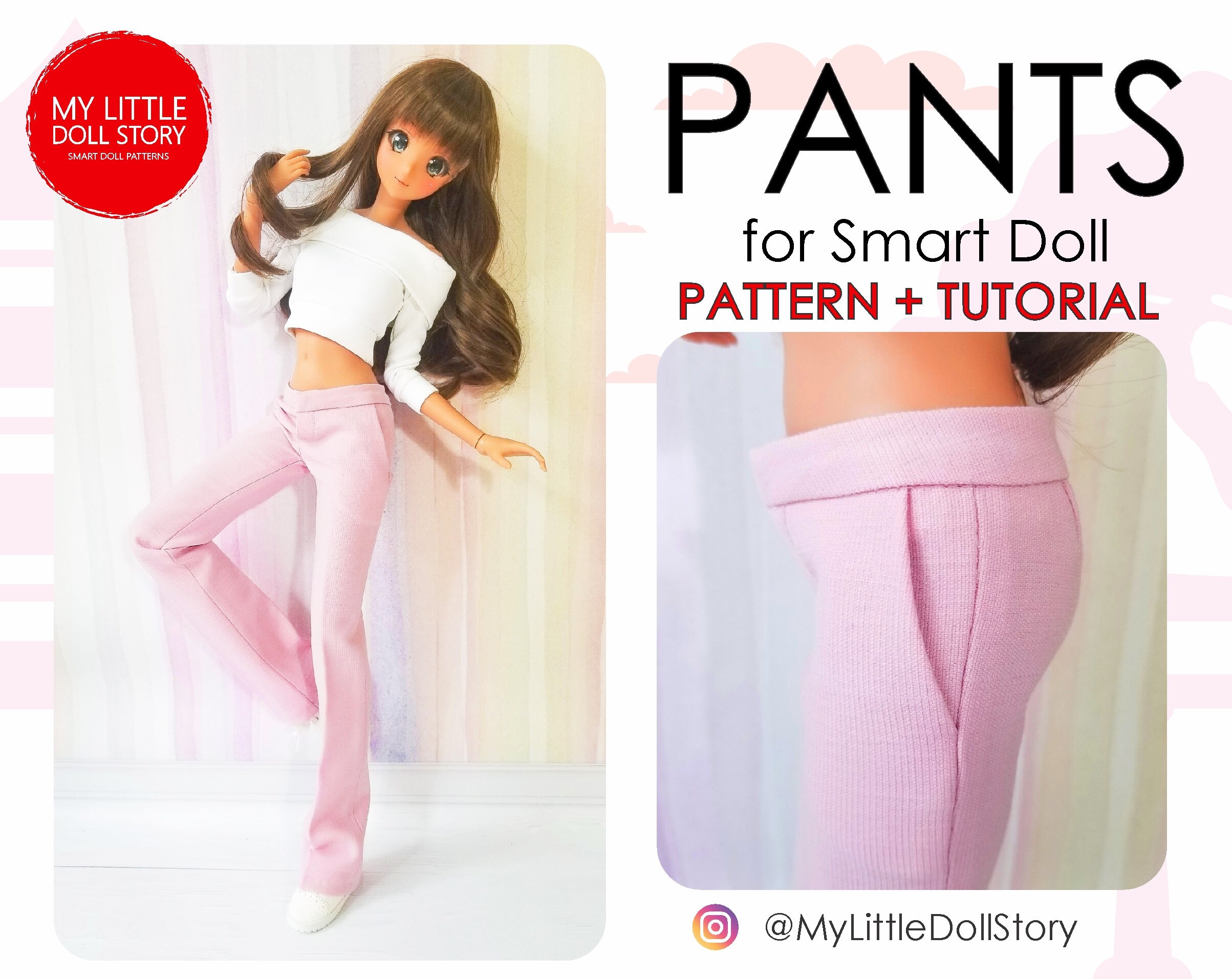 Smart Doll Pattern of PANTS in Digital 