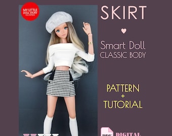 Smart Doll PATTERN of the SKIRT in digital PDF format for Smart Doll and similar 1/3 scale sizes bjd dolls.