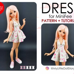 C サイズバスト用のデジタル PDF 形式の DRESS の Minifee パターン。