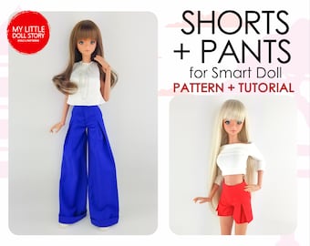 Smart Doll Pattern of SHORTS and PANTS in digital PDF format and for dolls similar sizes 1/3 scale bjd.