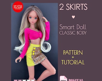 Smart Doll PATTERN of the SKIRT in digital PDF format for Smart Doll and similar 1/3 scale sizes bjd dolls.