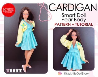 Smart Doll Pear Body Pattern of the CARDIGAN in digital PDF format for Medium Bust Bundle (Standard and Smooth).