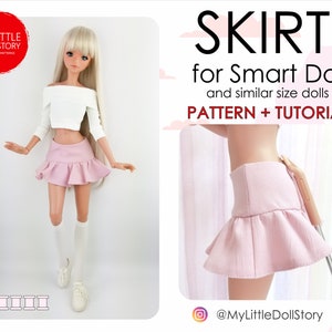 Smart Doll Pattern. Dolls Pattern of skirt in digital PDF format for Smart Doll and similar sizes 1/3 scale BJD.