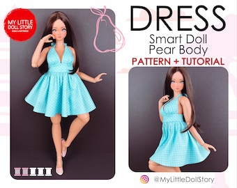 Smart Doll Pear Body Pattern of the DRESS in digital PDF format for Medium Bust Bundle (Standard and Smooth).