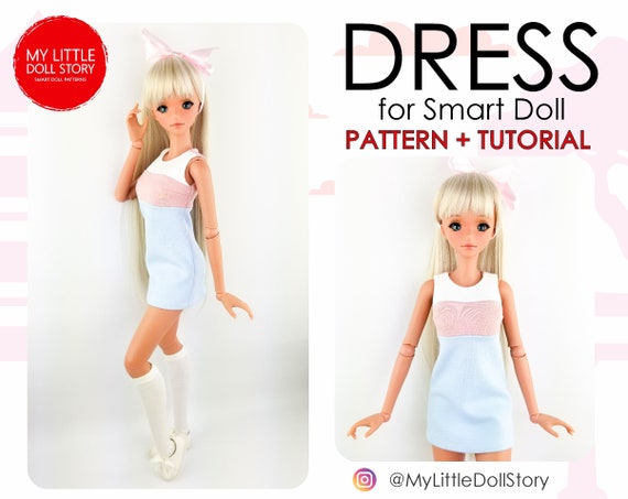 Dollfie Dream and BJD 13 Pattern of Halloween set Smart Doll dress and hat in digital PDF format