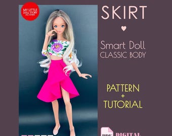 Smart Doll PATTERN of the SKIRT in digital PDF format for Smart Doll and similar 1/3 scale sizes bjd dolls.