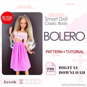 Smart Doll Pattern of BOLERO in digital PDF format and for dolls similar sizes 1/3 scale BJD.
