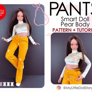 Smart Doll Pear Body Pattern of the PANTS in digital PDF format for Medium Bust Bundle (Standard and Smooth). Smart Doll Pants.