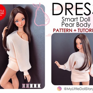 Smart Doll Pear Body Pattern of the Batwings DRESS in digital PDF format for Medium Bust Bundle (Standard and Smooth).