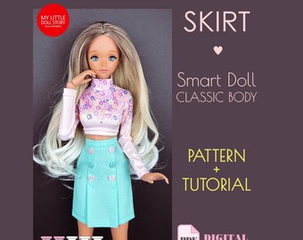 Smart Doll Pattern of SKIRT in digital PDF format.