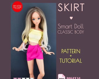 Smart Doll Pattern of SKIRT in digital PDF format.