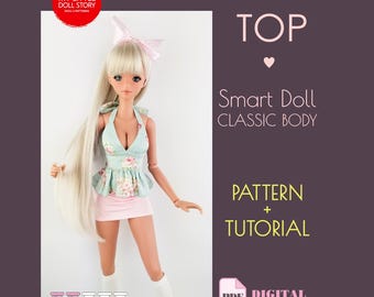 Smart Doll Pattern of the TOP in digital PDF format, and for dolls similar sizes 1/3 scale BJD.