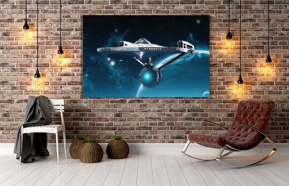 Star Trek Uber Uss Enterprise Leinwand Wandkunst