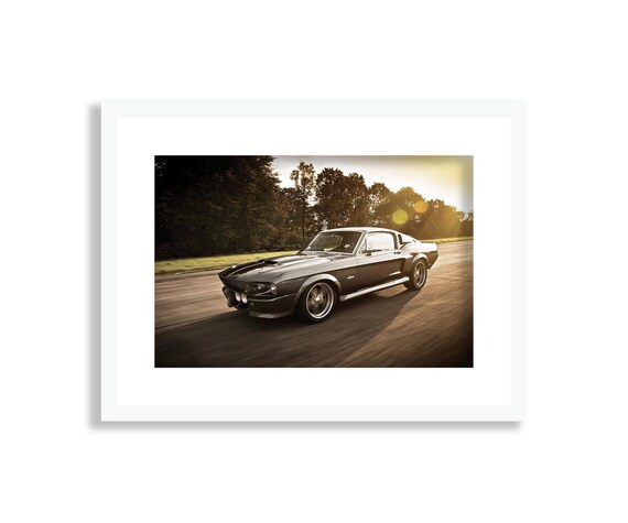 Ford Mustang Gt500 Classic Car 1967 Eleanor Framed Photo Print - Mustang Eleanor Framed Picture Ford Mustang Gt500 Classic Car 1967 Eleanor Framed Photo Print - Mustang Eleanor Framed Picture