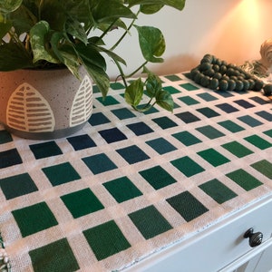Handwoven Cotton Table Runner/Colorful Accent/Cotton