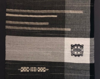 Black, White, Grey - Handwoven Wallhanging