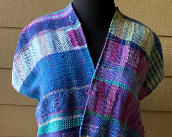 Handwoven Improvisational Freestyle - "On the Bay" Vest