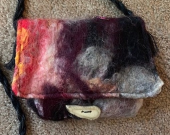 Small Lined Nuno Felted Shoulder Bag