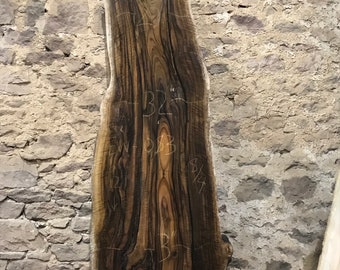 12 foot Wood Slab. Curly walnut Wood Slab. wood slab table. large slab table. wood slab dining table. wood slab coffee table.