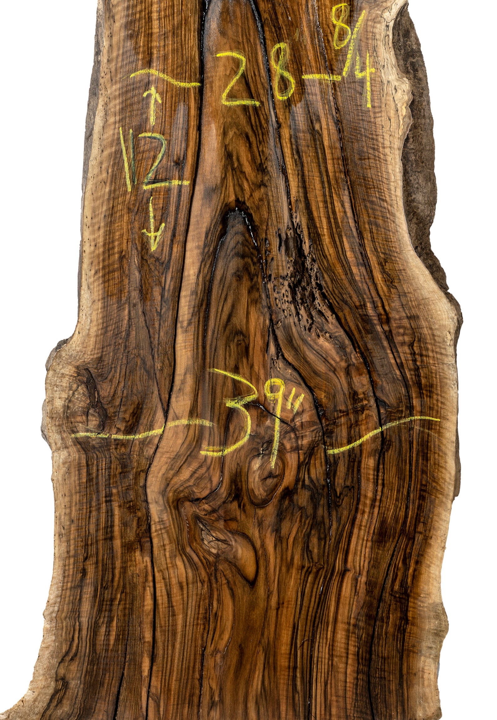 Losa de madera de nogal inglés de borde vivo de 12 pies de Etsy