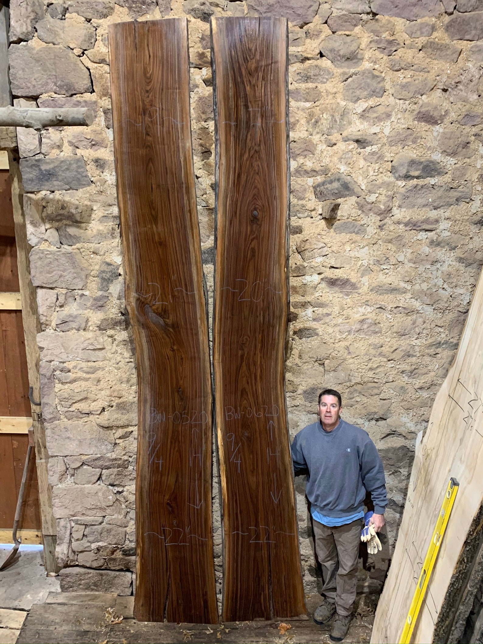 Black walnut live edge wood slab. Bookmatched wood slabs. Etsy