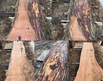 12 Foot live edge oak. Black oak wood bar top