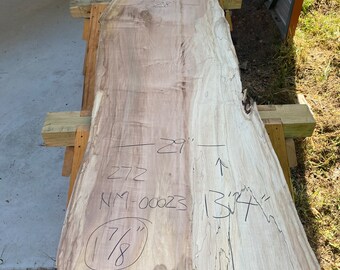 13 Foot Hard Maple Wood slab. Kiln dried