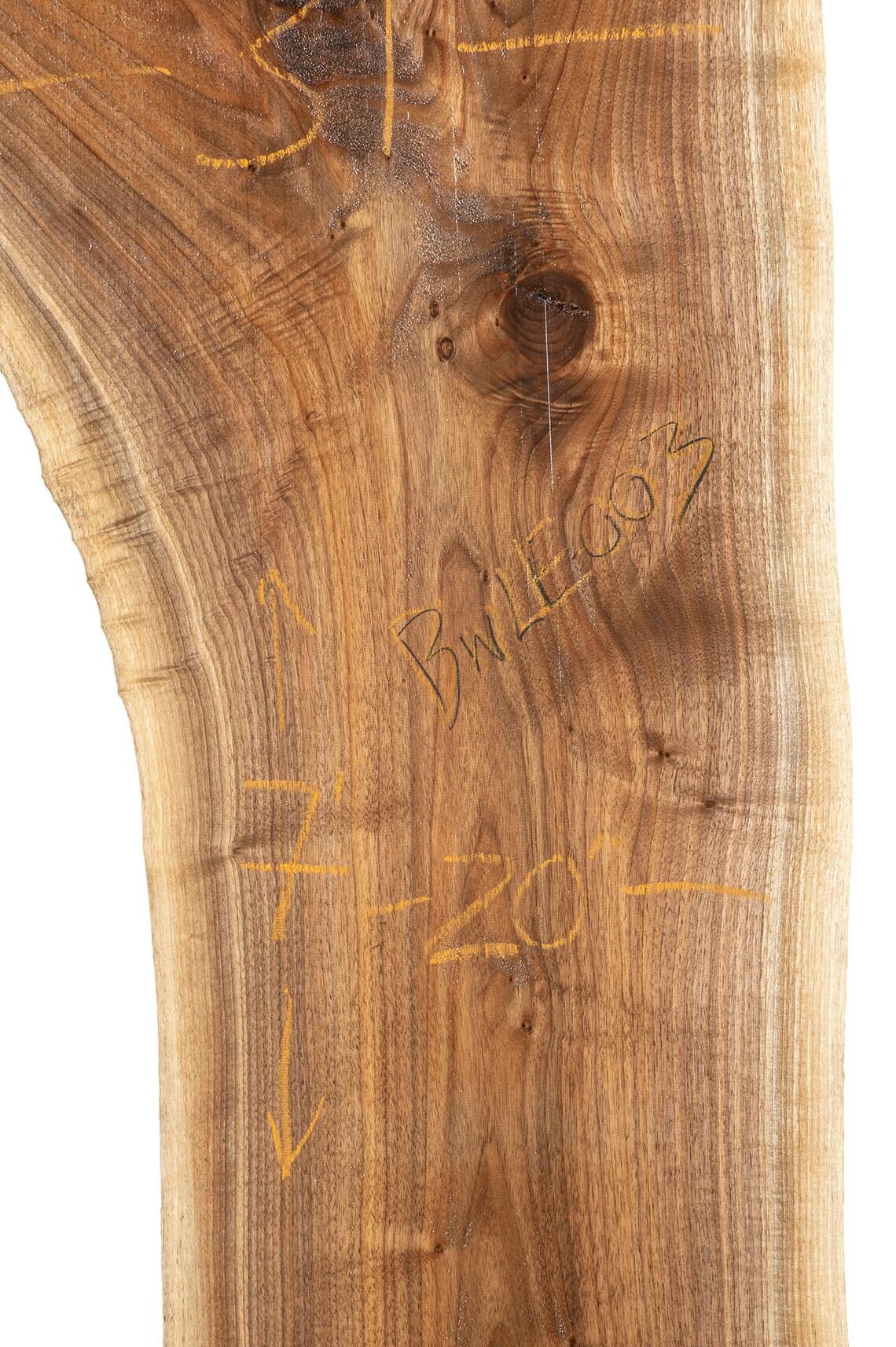 7 Foot Black Walnut Wood Slab. 7 Foot Black Walnut Coffee Table. Black