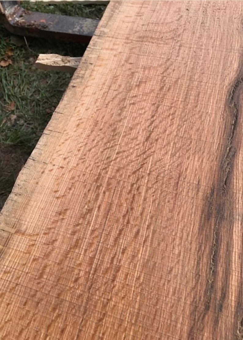 8 Foot Live Edge Wood Slab. Wood Slabs for Sale. Chestnut Oak Wood Slab Table. Live Edge Wood