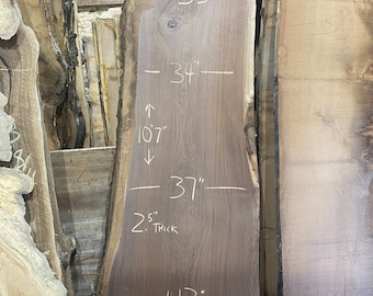 10.5 Foot Walnut Live edge wood slab