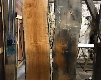 Wide Cherry live edge wood slab table.  11 foot long live edge cherry table.  Custom-cherry table.  Wood slabs for sale.  Cherry slabs