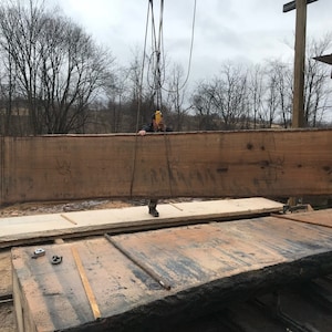 Pin oak wood slabs 22 feet long