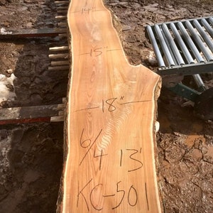 13 foot long wood slab for sale.  Long wood slabs for sale.  Long live edge wood slabs for sale.  Wood slabs near me