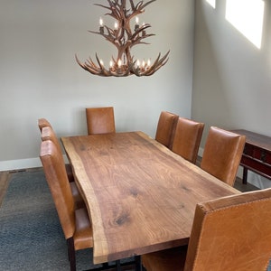 custom live edge walnut dining table: made to order