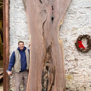 12 Foot Long 60 inch wide black walnut wood slab image 1