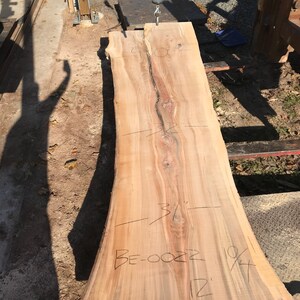 Live edge wood slab for bar top. 12 foot