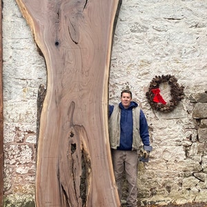 12 Foot Long 60 inch wide black walnut wood slab image 2