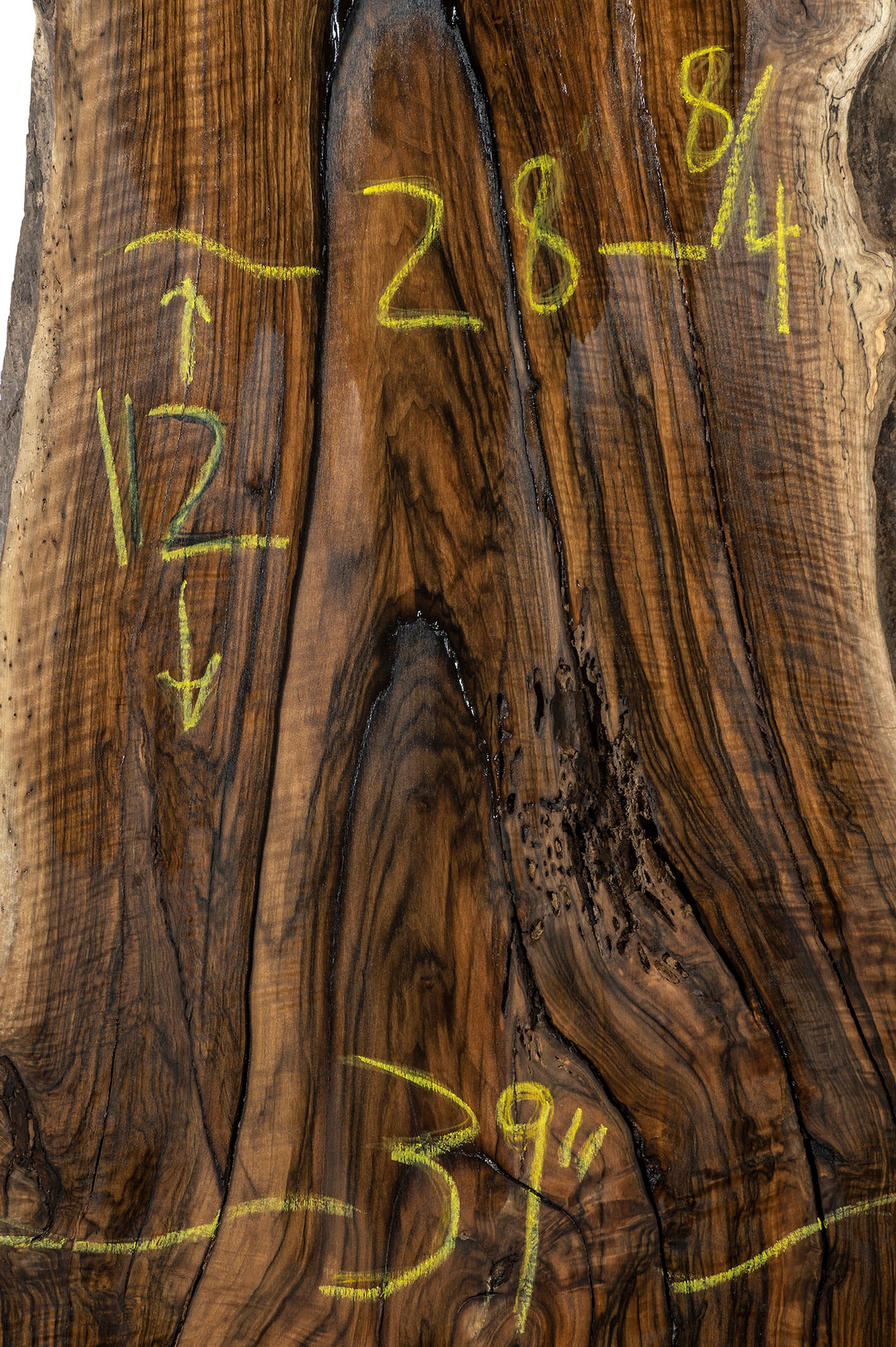 Losa de madera de nogal inglés de borde vivo de 12 pies de Etsy