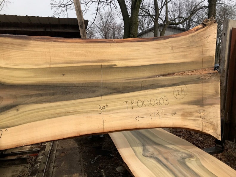 Tulip Poplar Live Edge Wood Reclaimed Wood Slabs Kiln Dried Wood for Sale Trusted Wood Suppliers