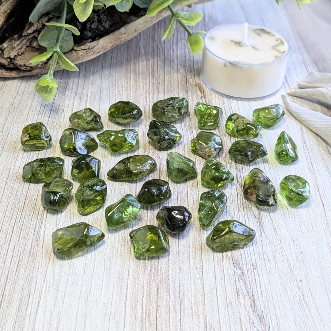 Pierres Roulées Péridot - Cristal De Vitalité Et Guérison, Décoration Zen !