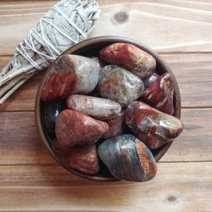 Angel Phantom Quartz Tumbled Stone / Amphibole Quartz