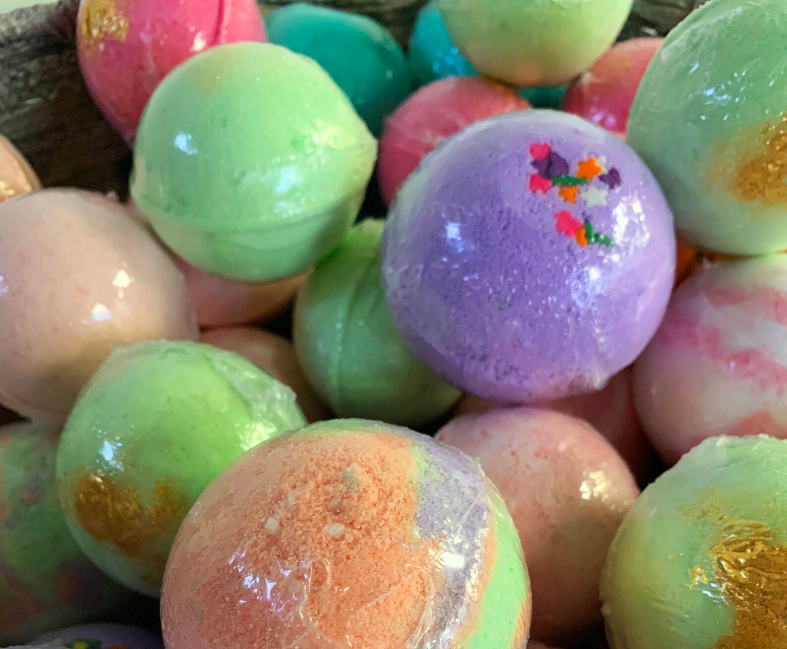 Large 5 oz. Bath Bombs COLORFUL Bath Bombs Sweet Almond Oil Etsy