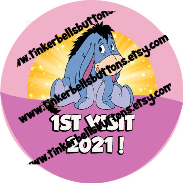 Eyore Pins-Disney Birthday Buttons-Disney Birthday Pin-Disney Buttons-Disney Pins-Disney Birthday Buttons-Disney Birthday Favors