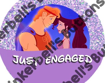 Disney Engagement Badges- Disney Just Engaged Badge- Disney Park Just Engaged Buttons-Disney Engagement Buttons-Disney Buttons-Disney Pins
