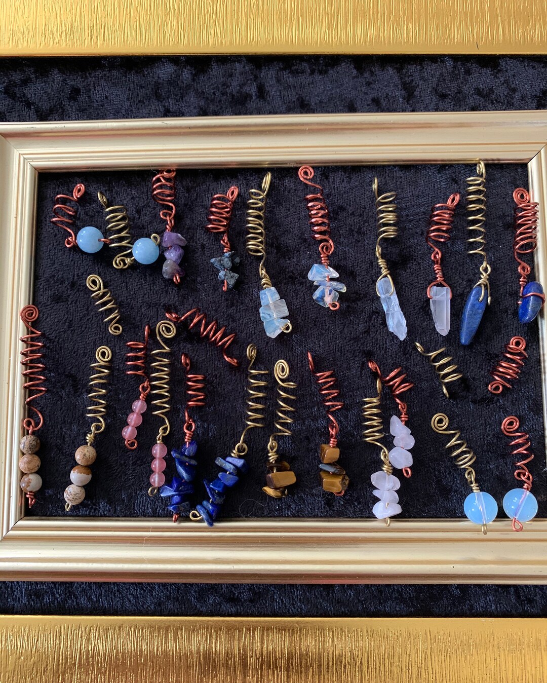 Customizable Crystal Loc Jewelry Set, Crystal Loc Jewelry, Set of 3